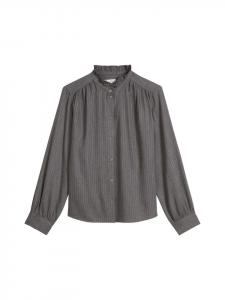 Блузка в тонкую полоску, стандартного размера, темно-серого цвета Marc O'Polo
