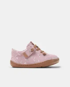 Кроссовки Peu Cami для девочек из кожи на шнуровке Camper, розовый
