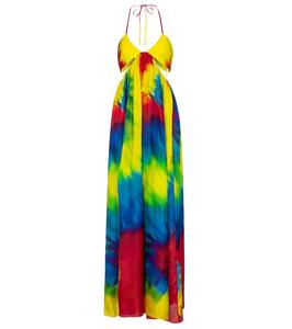 Тай-дай комбинезон из шелка Alexandre Vauthier, Tie & Dye