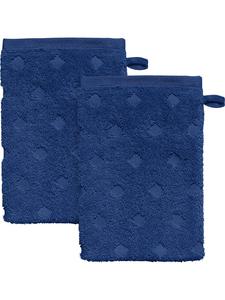 Erwin Müller Махровые рукавицы для мытья посуды, 2 шт , дизайн Баден-Баден, темно-синего цвета