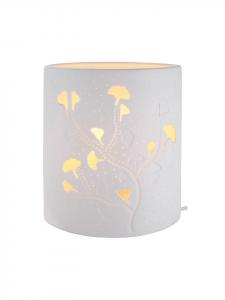 GILDE Настольная лампа "Гинкго" белого цвета - высота 20 см