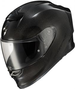 Шлем глянцевый ScorpionEXO R1 Air Carbon Fiber Full Face, черный