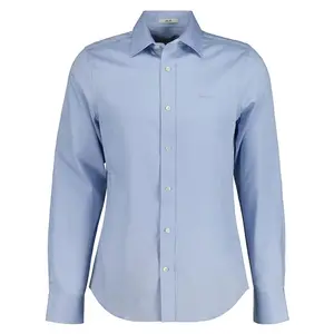 Рубашка с длинным рукавом Gant Sateen, синий