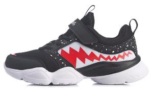 LINING YOUNG Непромокаемые амортизирующие износостойкие низкие детские кроссовки Running Shoes черный белый красный для подростков