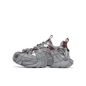 Кроссовки A Collection Cushioned Wear-Resistant Height Increasing Low-Top Chunky Sneakers Women's Acupuncture, Liquid Silver