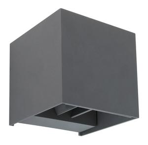 Светодиодная настенная лампа Globo, 10x10 см, антрацит