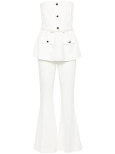 Креповый комбинезон Self-Portrait, белый