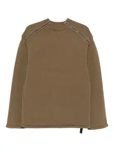 Свитер с молнией на плече Oamc, зеленый