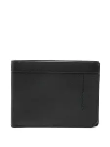 Кошелек с фирменной табличкой (логотипом) Piquadro, черный