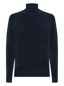 Кардиган с высоким воротником и застежкой-молнией спереди RRD, синий