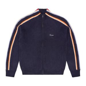 Толстовка Corteiz Multi Stripe Knit Zip Up, Navy