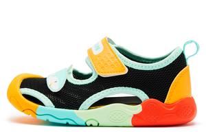 Низкие, амортизирующие, износостойкие детские туфли для младенцев и малышей QIAODAN, черный/зеленый