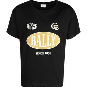 Футболка из хлопка с логотипом BALLY, черный