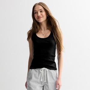 Детский риб-майка с круглым вырезом So, Black Luxe