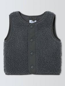 Детский флисовый жилет John Lewis, Charcoal