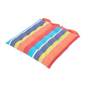 Подушка для стула Homescapes Bunte Streifen, хлопковая ткань - 40 х 5 х 40 см