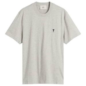 Футболка ADC из лёгкого джерси Ami Paris, цвет gris cendre chine