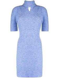 Patou платье с короткими рукавами и вырезом, синий