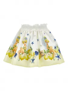 Юбка Tinker Bell с принтом Monnalisa, белый