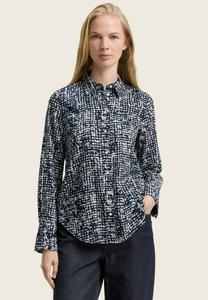 Блуза TOM TAILOR MIT MUSTER, Navy Abstract Dot Design/Dark Blue