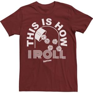 Мужская желтая футболка Yahtzee This Is How I Roll Licensed Character