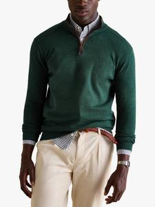 Хиллсайд кофта с молнией на четверть из хлопка Joules, Dark Green