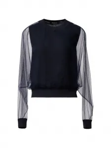 Блузка с прозрачными рукавами Fabiana Filippi, синий