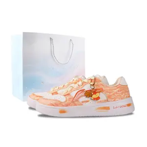 Понтонные лодки устойчивые к истиранию, легкие и дышащие низкие кроссовки для скейтборда Women's Orange LINING, оранжевый Special Shopping Bag