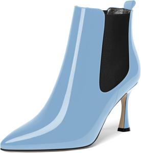 Женские ботильоны MOVINSTEPS с острой ноской, лакированные, на шнуровке, блестящие вечерние с высокой шпилькой 3,3 дюйма