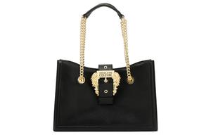 Синтетическая кожаная сумка через плечо женская черная VERSACE JEANS COUTURE