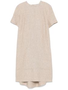 Peserico фактурное платье миди, нейтральный цвет