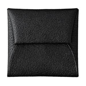 HERMES Кожаный кошелек для монет и карт женский черный