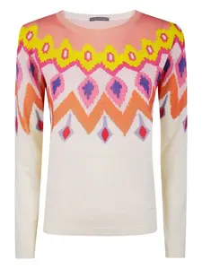 Шерстяной свитер с абстрактным принтом IN BED WITH YOU, розовый