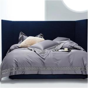 YUSIWOAL Комплект постельного белья из египетского хлопка 1400TC с ажурной вышивкой