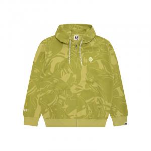 Толстовка с молнией *A Bathing APE с абстрактным принтом Aape, зеленый