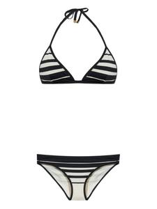 TOM FORD полосатый бикини с треугольными чашками, черный