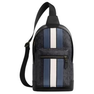 Кожаная наплечная сумка West через плечо Trumpets Men's COACH