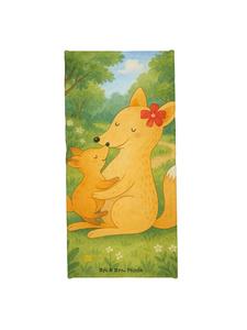 Mr. & Mrs. Panda Полотенце для душа с изображением лисички и мамы, без слогана, пастельно-серого цвета