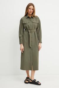 Платье из смеси шерсти Weekend Max Mara, зеленый