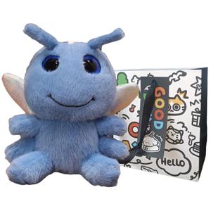 Очаровательная стрекоза творческий дизайн мягкая и милая кукла плюшевая игрушка 14см высота Princess lovers, синий