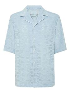 Рубашка для боулинга с жаккардовой монограммой Philipp Plein, синий