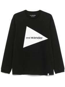 Футболка с логотипом And Wander, черный