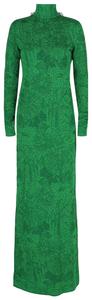 Платье Givenchy с открытой спиной и вышивкой, жаккардовое, зеленый