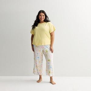 Комплект пижамы Plus size для мамы Sonoma Goods For Life, Ivory Patchwork