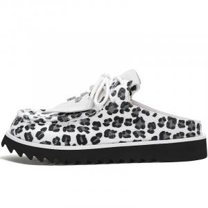 ADCDAVINCI Износостойкие нескользящие сандалии с закрытым носком Sun Collection унисекс с леопардовым принтом