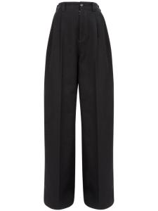 Maison Margiela широкие брюки с завышенной талией и складками, черный