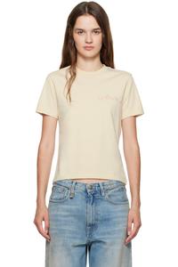 Футболка с нашивкой в виде банданы и принтом "Bleach" Amiri, цвет alabaster