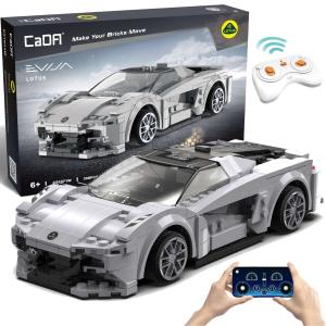 Строительные блоки CaDA Прочный автомобиль с дистанционным управлением Автомобиль Авто 20 см серый Lotus Evija RC Dual Mode 308 элементов