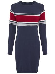 Laura Scott Вязаное платье темно-синего цвета