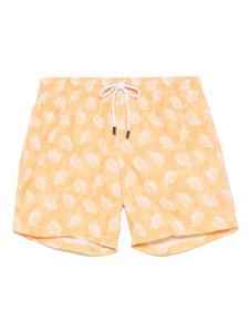 Barba плавки-шорты с графичным принтом, оранжевый